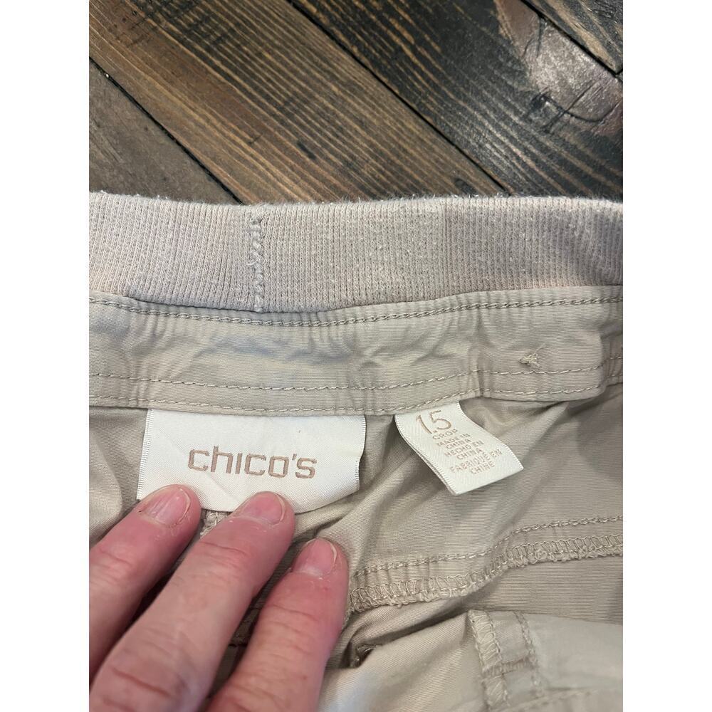 Chicos Pants Women 1.5 Small Neutral Hiking Outdoor Travel Casual Beach Summer - Picture 2 of 8